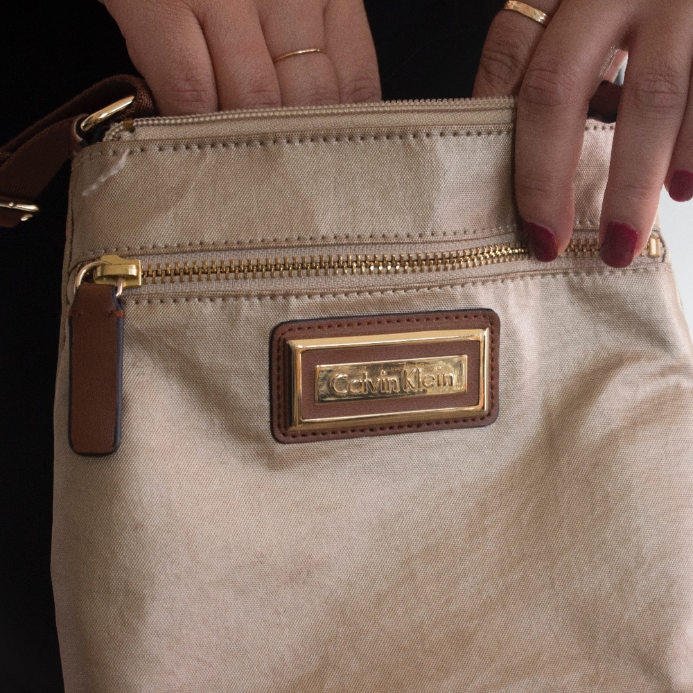 Gold Calvin Klein Crossbody purse